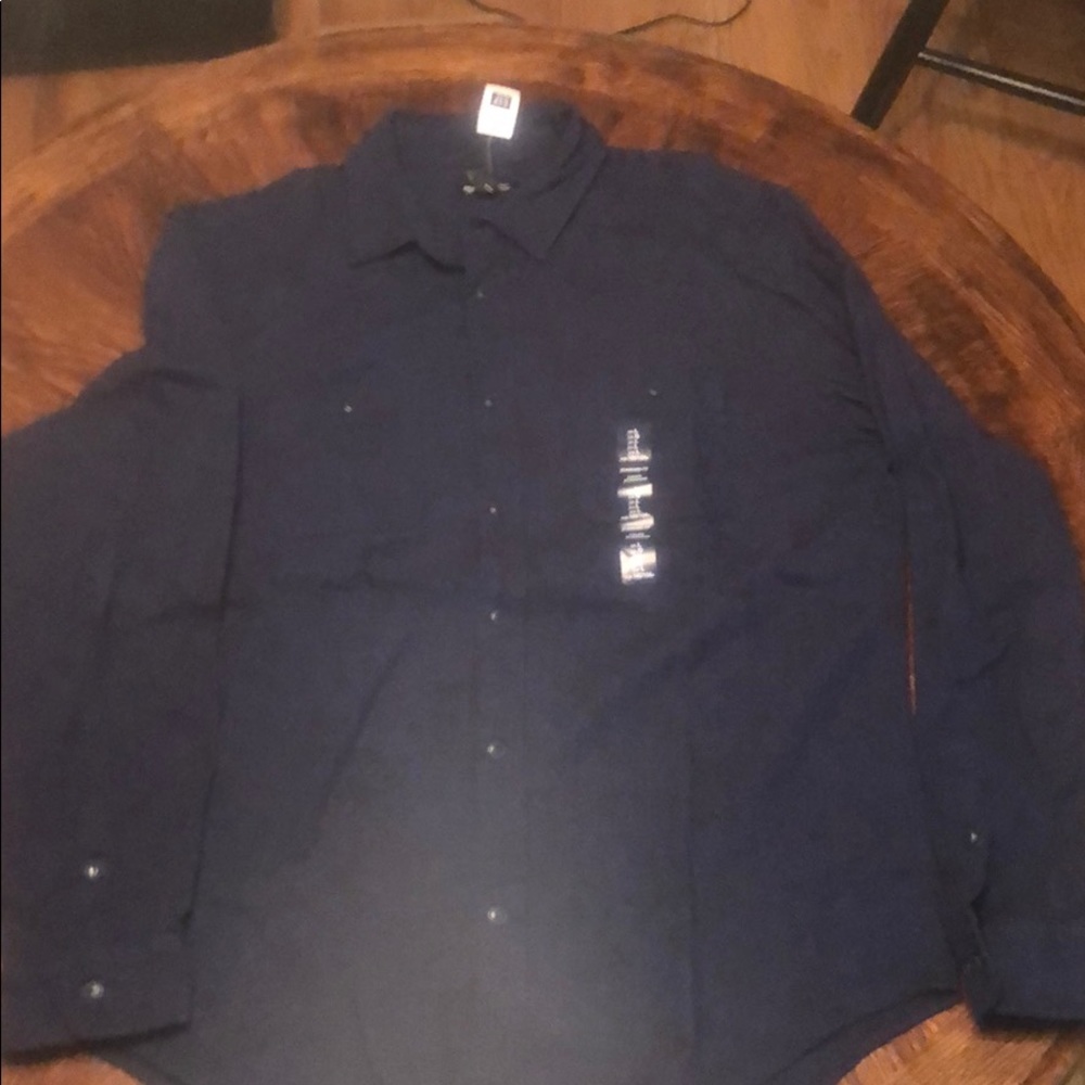 Navy Blue Button Down